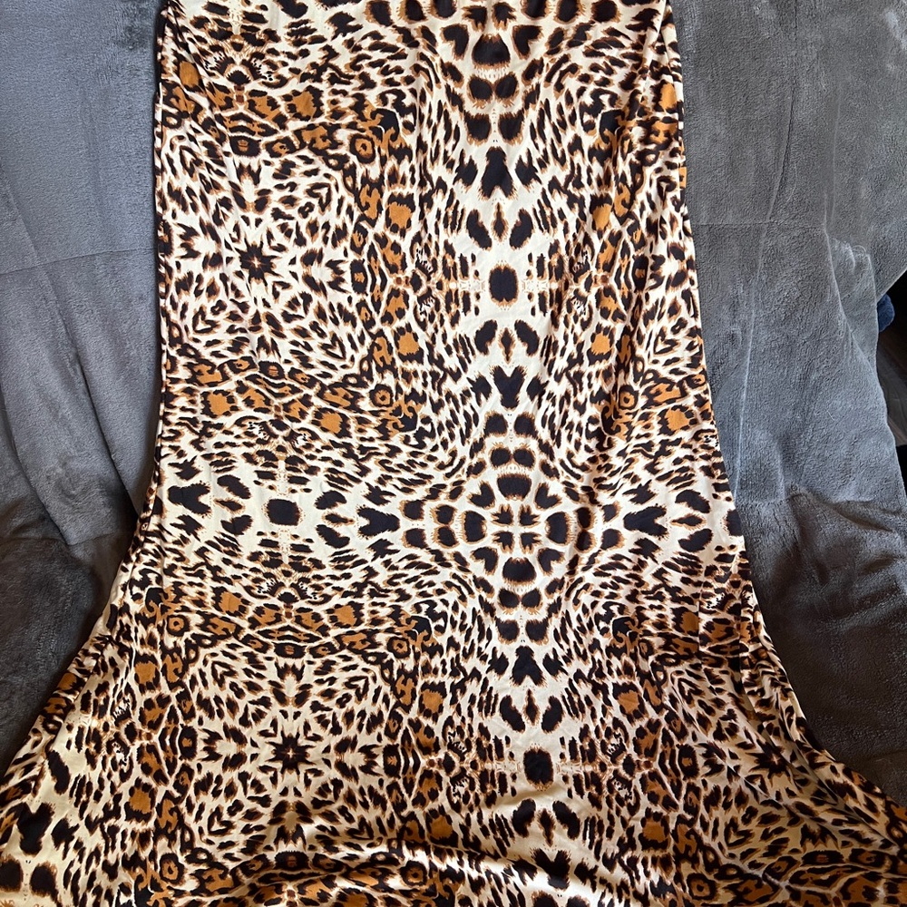 Leopard Print Women's Maxi Skirt